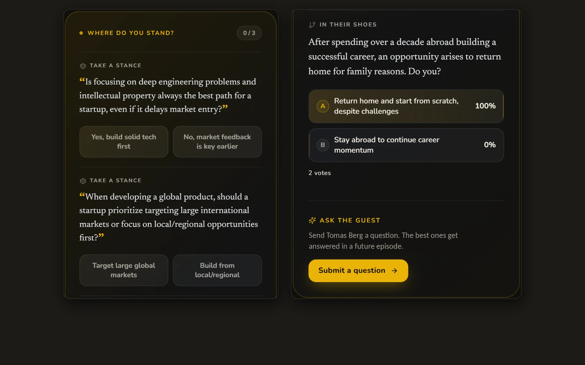 Polls & guest interaction