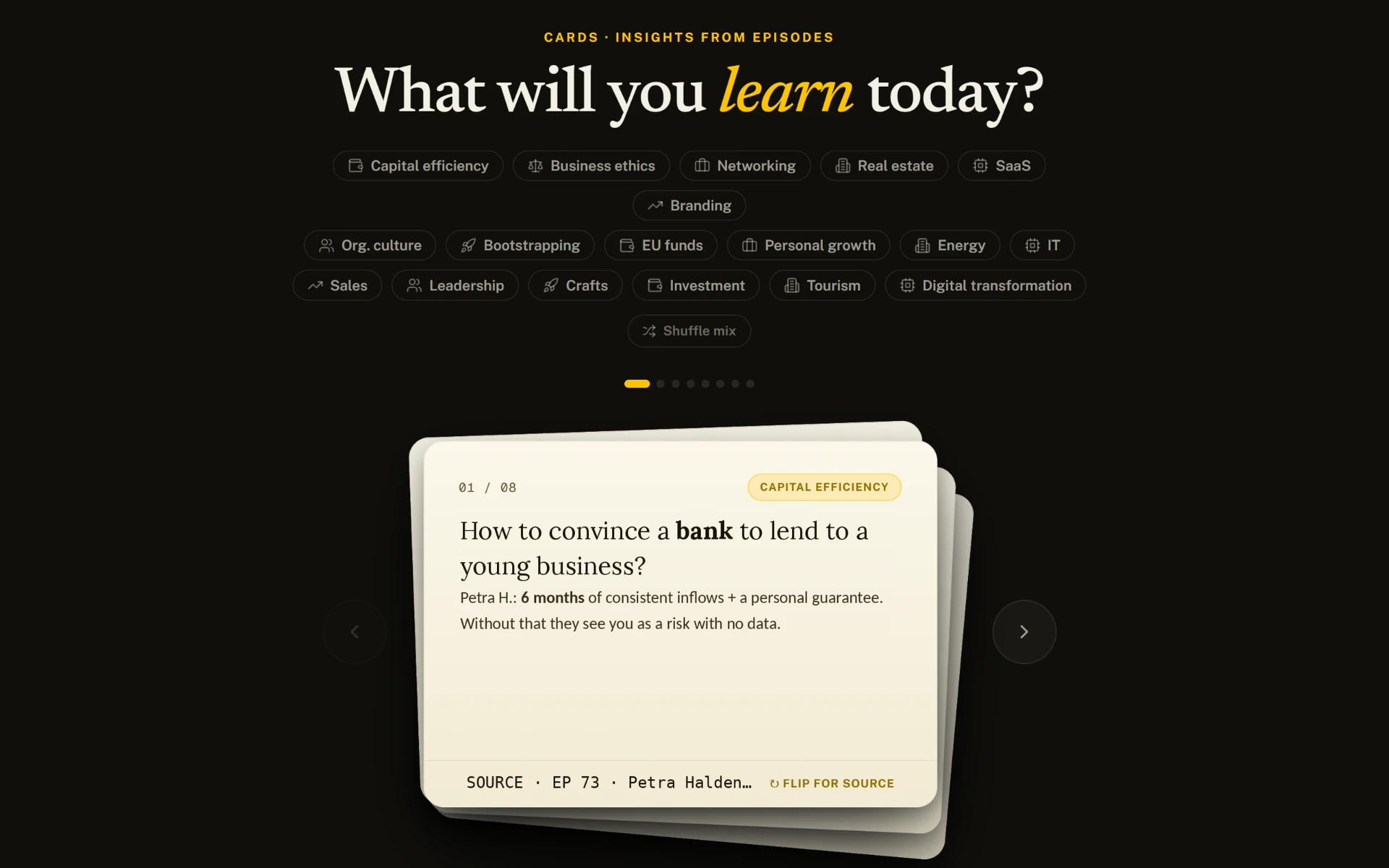 1-minute learning cards